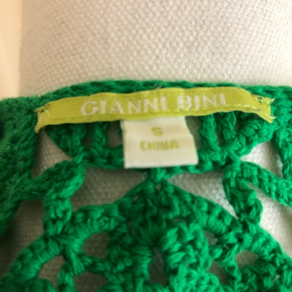 Gianni Bini Green Crochet Dress Small - Picture 5 of 5